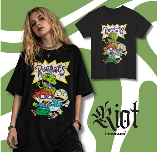 Rugrats characters T-Shirt | Tommy Chuckie Reptar vintage cartoon tee
